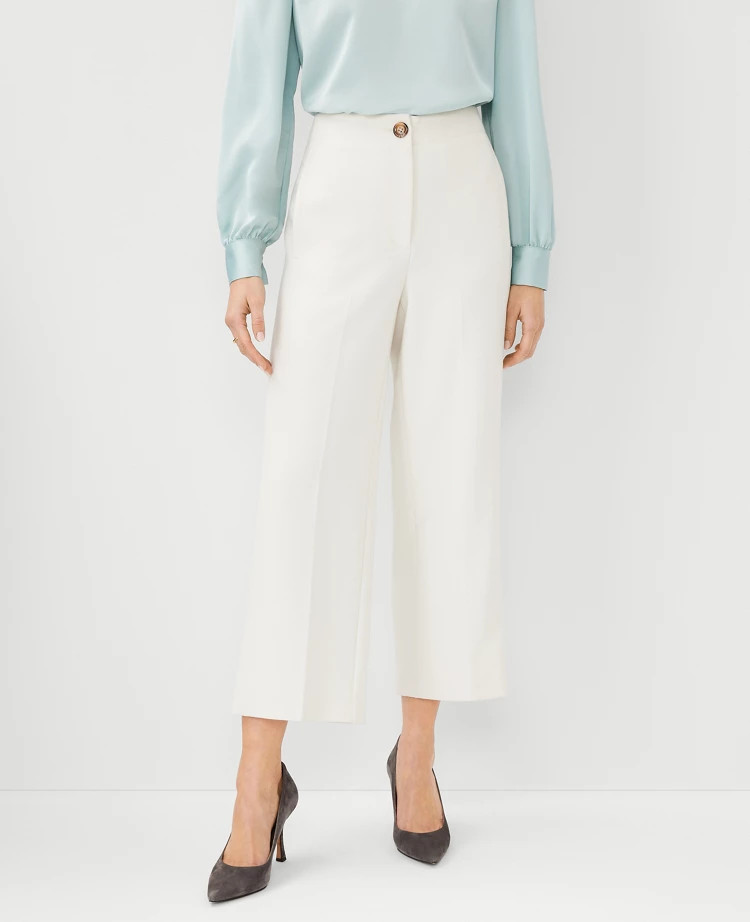 The Petite Kate Wide Leg Crop Pant | Ann Taylor (US)