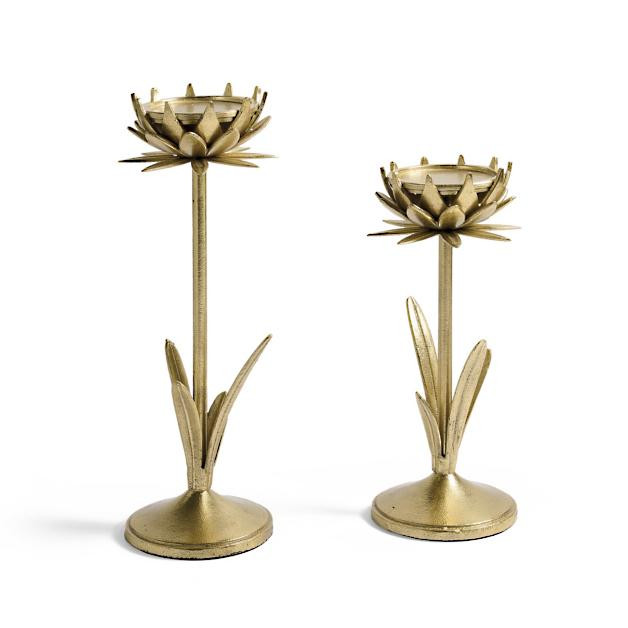 Pretty Petal Candlesticks, Set of Two | Grandin Road | Grandin Road