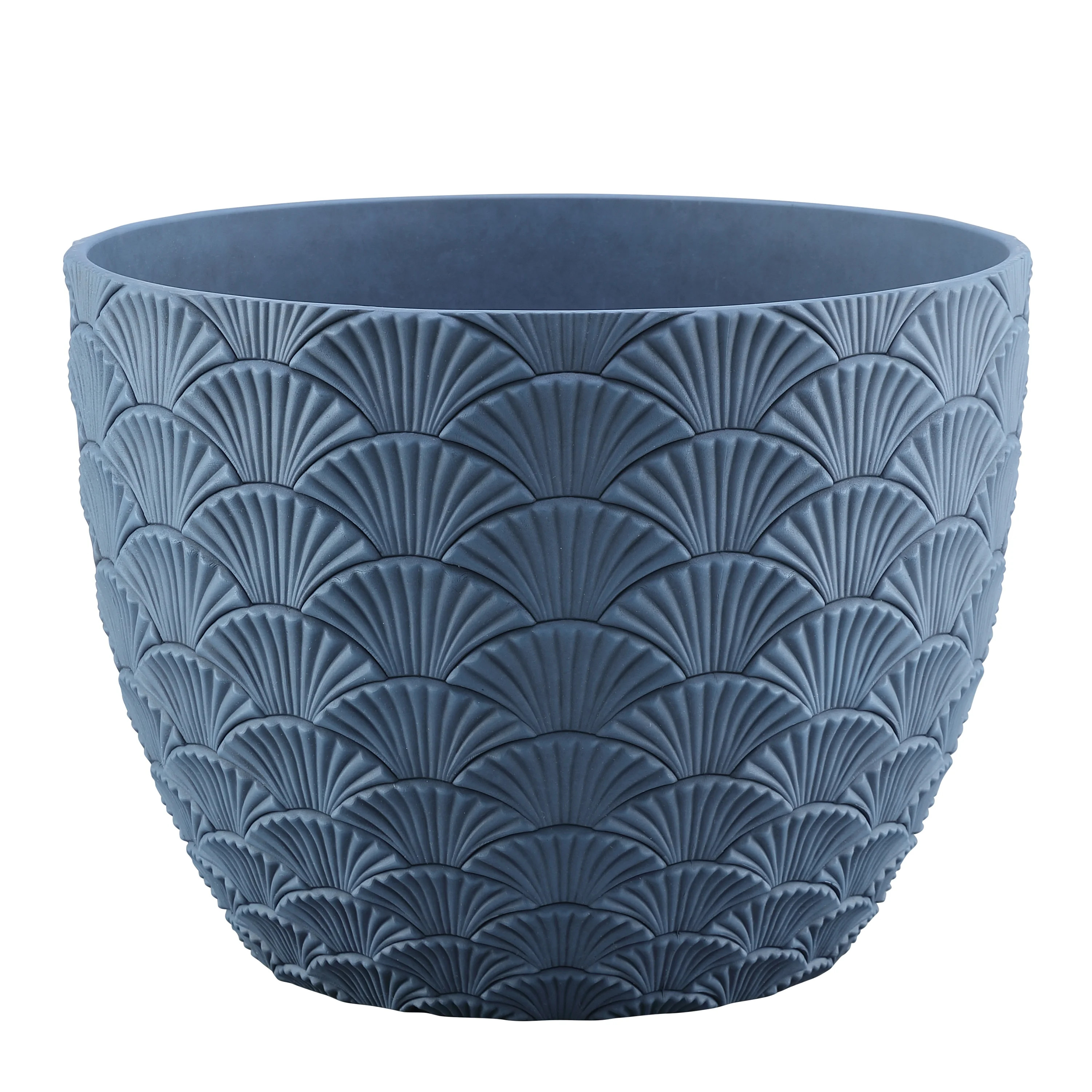 Mainstays Isla 14" x 14" x 10.25" Round Blue Paradise Plastic Planter | Walmart (US)