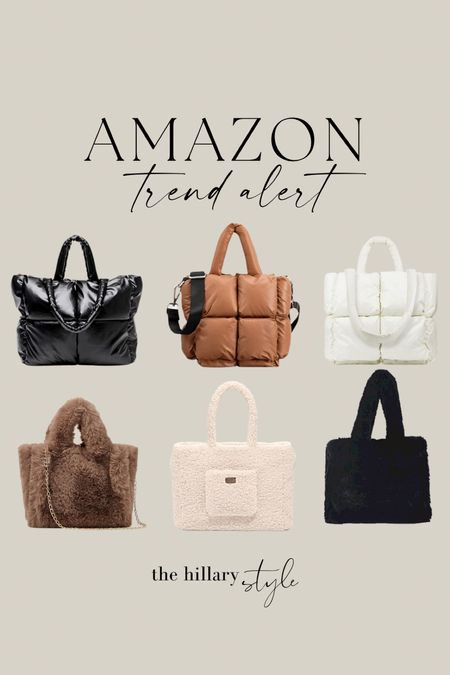 Amazon Trend Alert: Puffer and Fur Totes!  

These trending totes seek inspiration from the season, and are a perfect and practical addition to any winter outfit! 

Amazon, Amazon Find, Amazon Fashion, Designer Inspired, Puffer Tote, Fur Tote, Sherpa Tote, Winter Fashion, Purses, Ugg Tote, Ugg Sherpa, Trending, Winter Trends, Cozy Fashion, Athleisure

#LTKFind #LTKSeasonal #LTKstyletip
