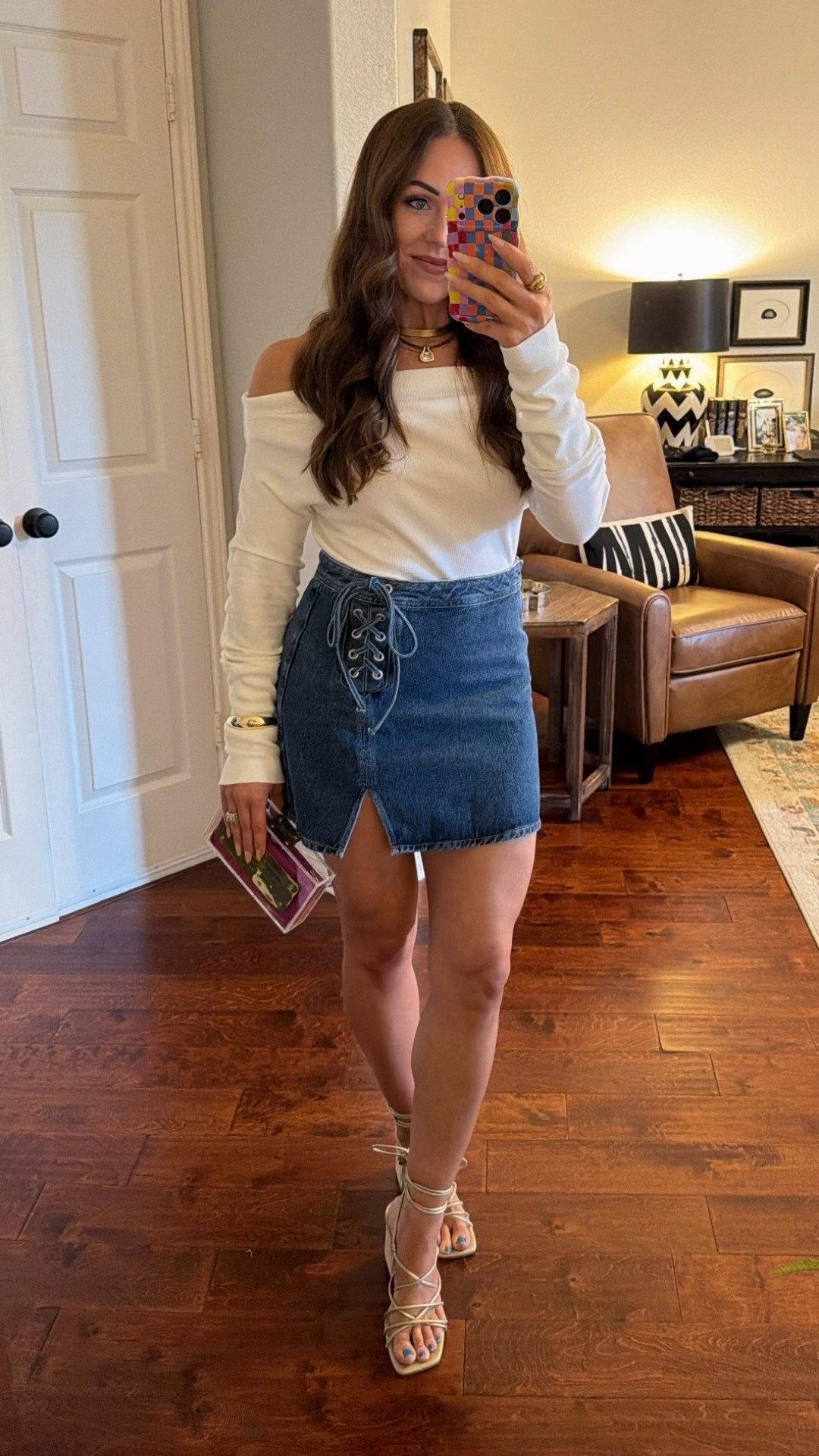 Girls night outfit girls dinner date night outfit inspo spring fashion freepeople top h&m skirt @amazonstylefinds heels

Collar necklace is from November Maker
Custom clutch is old

#LTKfitnessgoals #LTKOver40 #LTKootd