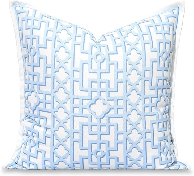 Hofdeco Premium Grandmillennial Coastal Hampton Patio Indoor Outdoor Throw Pillow Cover Only, 20"... | Amazon (US)