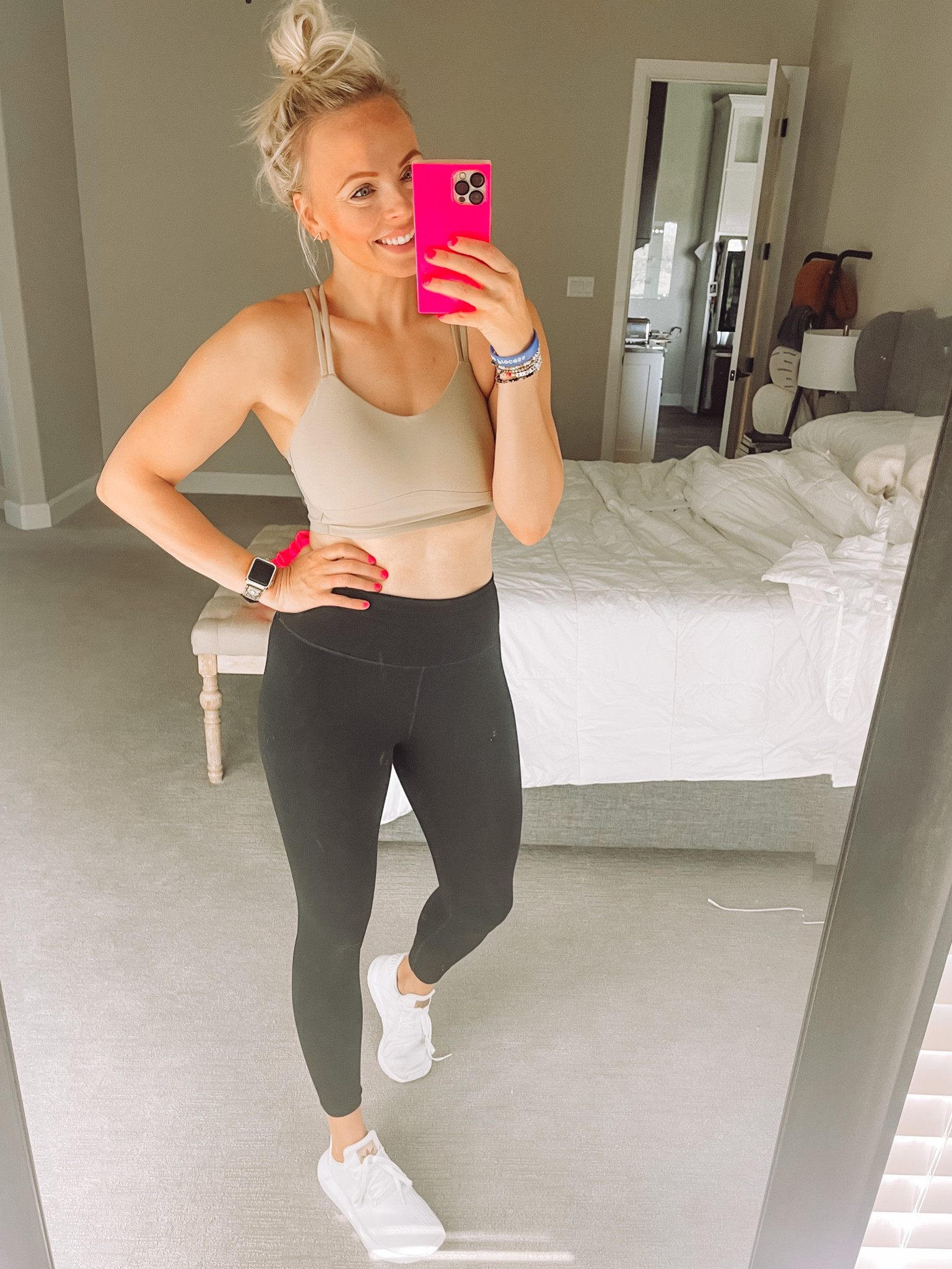Wearing an 8 in the sports bra WITH NO REMOVABLE PADDING 🙌🏻
Small in the fabletics leggings
8 in the sneakers - on sale & TTS 

#LTKsalealert #LTKfit #LTKunder100
