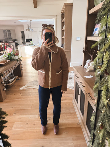 Embroidered Fleece Zip-up Jacket 

 #LTKSeasonal