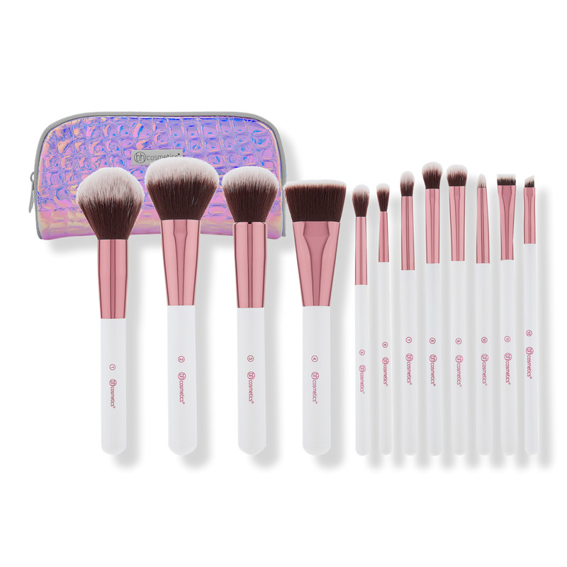 Crystal Quartz - 12 Pc Brush Set with Cosmetic Bag | Ulta