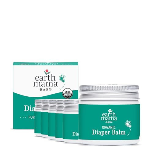 Earth Mama Organic Diaper Balm 2-Ounce | Diaper Cream for Baby | EWG Verified, Petroleum & Artificial Fragrance-Free with Calendula for Sensitive Skin (6-Pack) | Amazon (US)