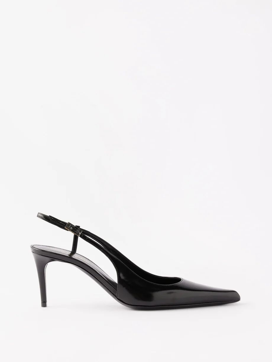 Vendome 70 point-toe patent-leather sandals | Saint Laurent | Matches (UK)