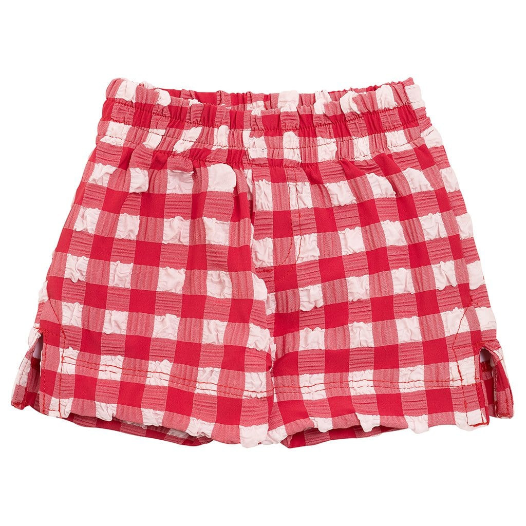 Red Gingham Mini Swim Trunk | Montce