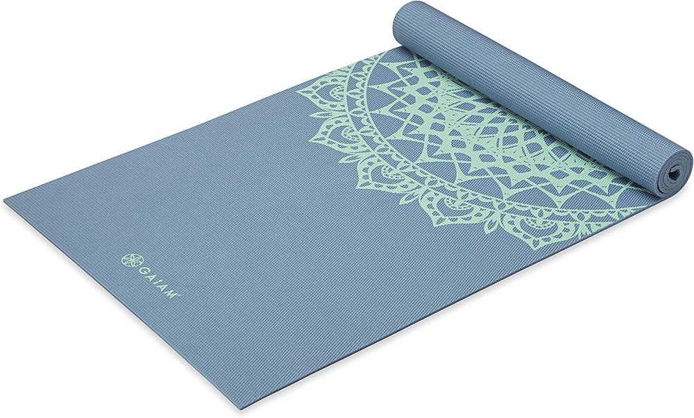 Gaiam Yoga Mat - Premium 5mm Print Thick Non Slip Exercise & Fitness Mat for All Types of Yoga, P... | Amazon (US)