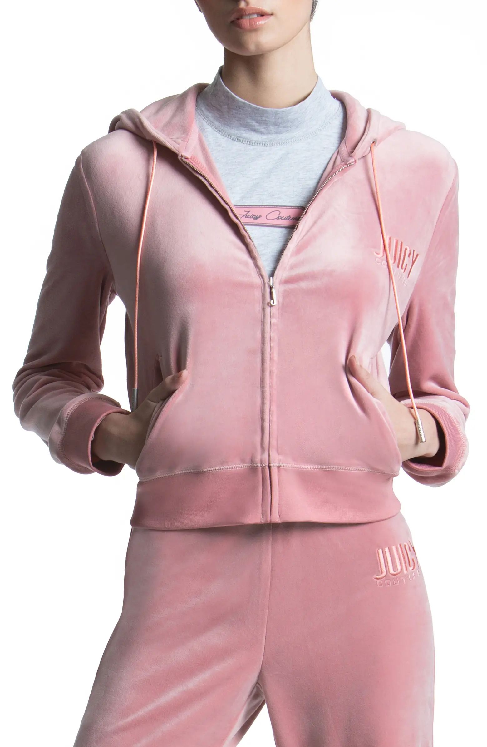 Juicy Couture Classic Logo Velour Hoodie | Nordstrom | Nordstrom