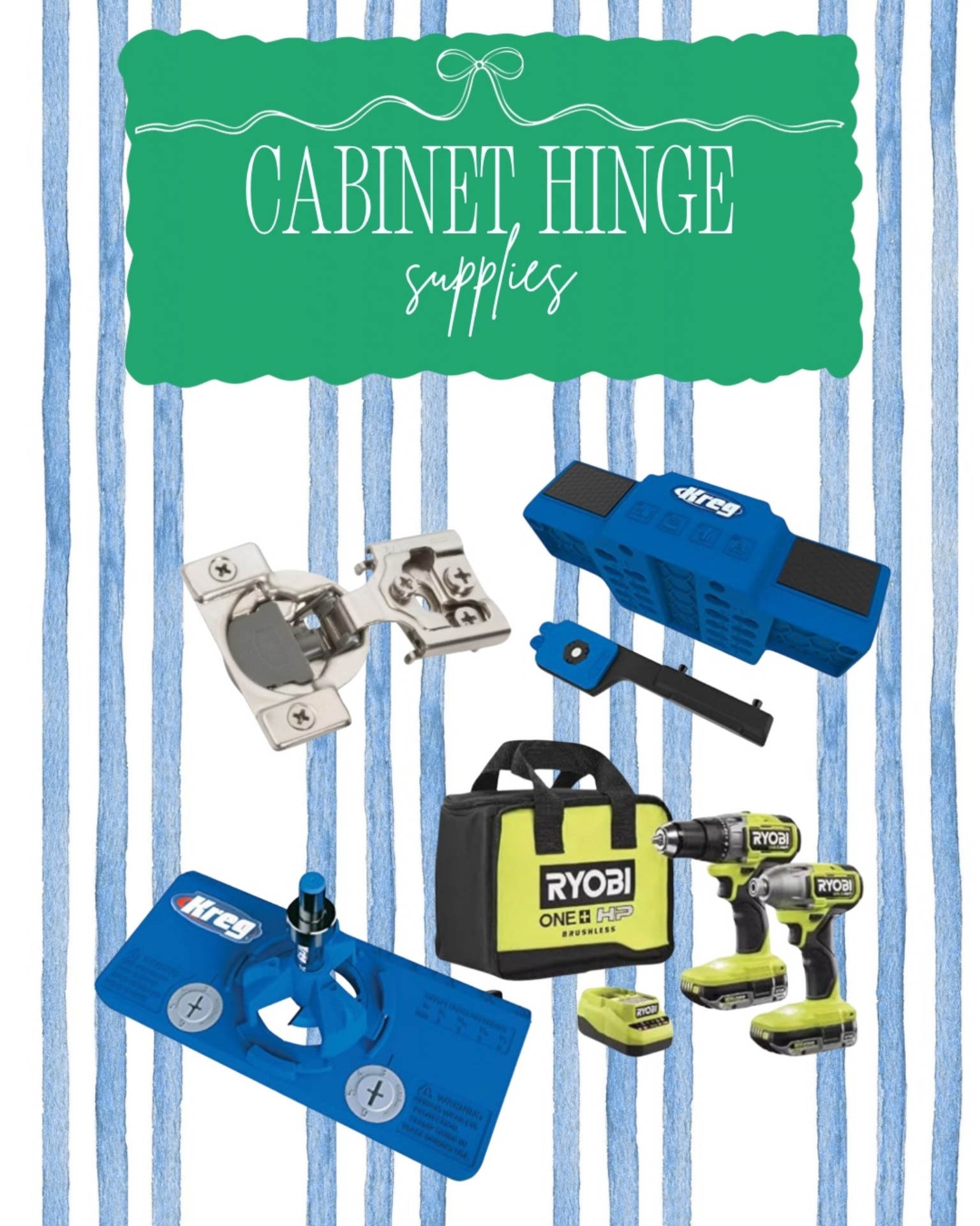 Supplies needed to update your cabinet hinges!



#LTKHome