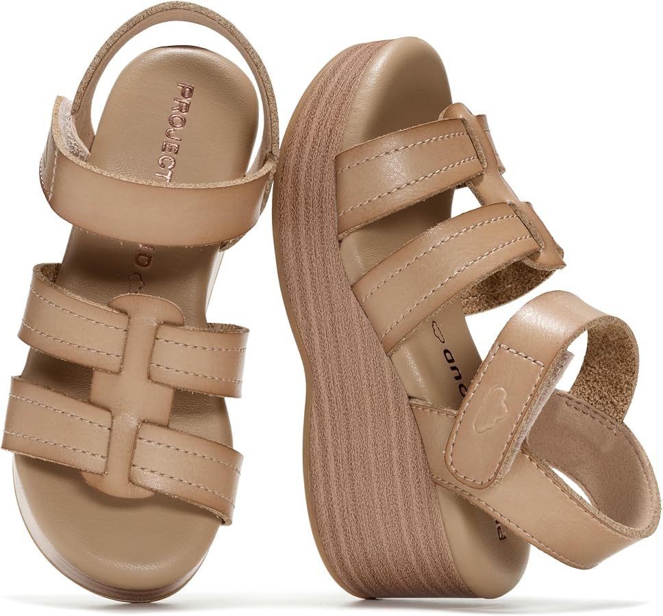 Project Cloud Girls Sandals with Adjustable Buckle Wedge Sandals 2026 | Amazon (US)