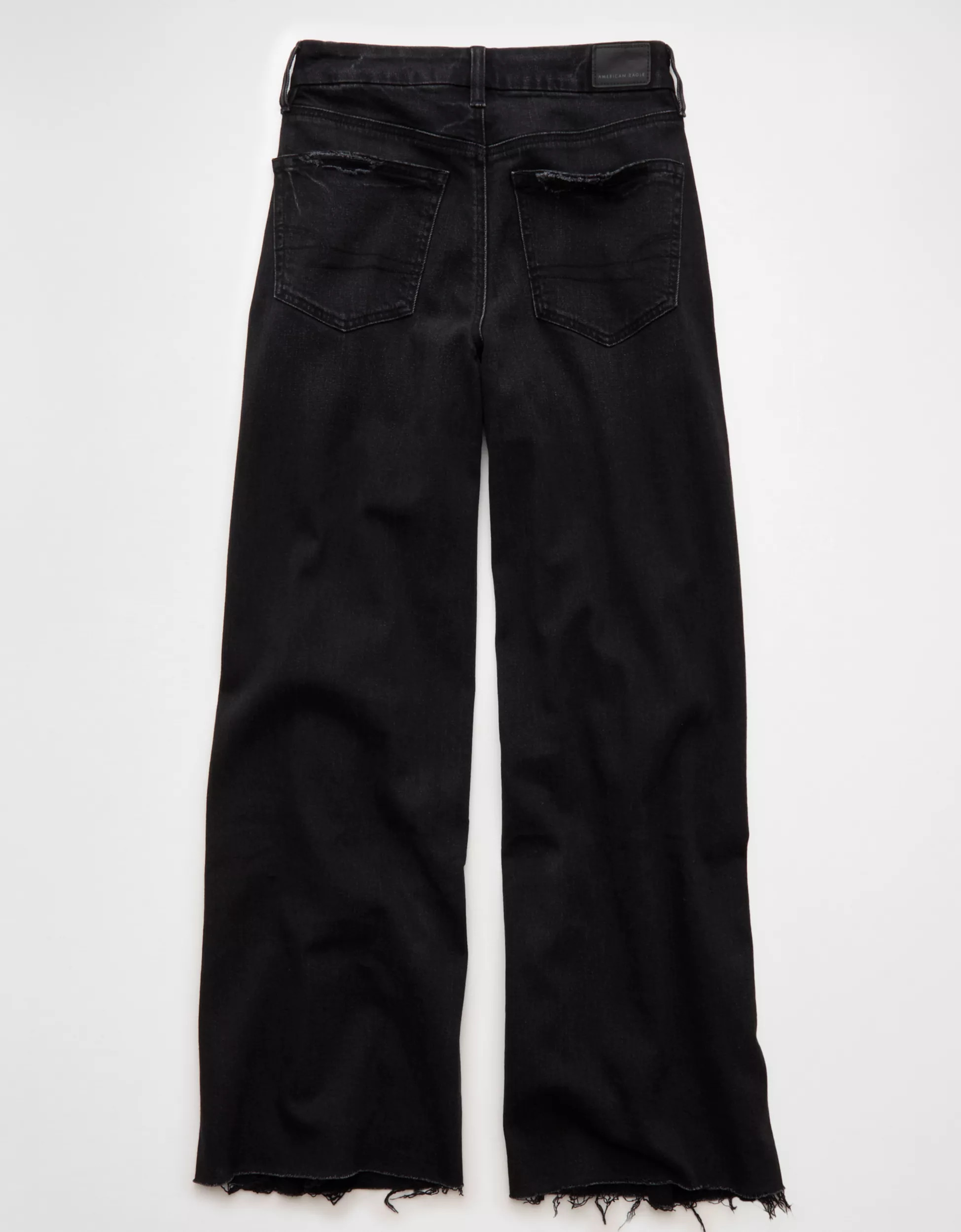 AE Dreamy Drape Stretch Curvy Super High-Waisted Baggy Wide-Leg Jean | American Eagle Outfitters (US & CA)