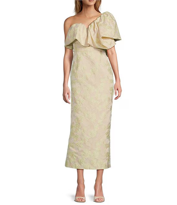 Antonio Melani Jordyn Floral Jacquard One Shoulder Dress | Dillard's | Dillard's