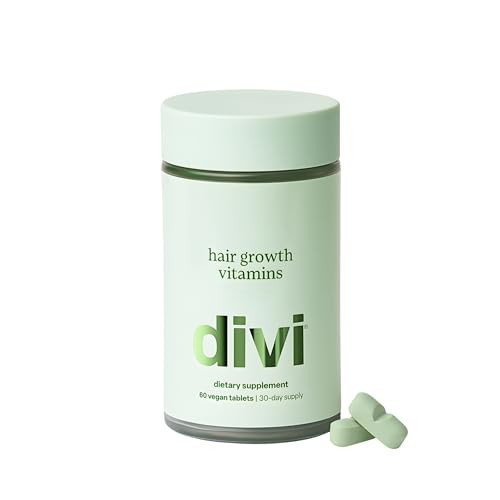 Divi Hair Growth Vitamins for Women and Men - Made with Clean, Vegan, and Science-Backed Ingredients - Promotes Hair Growth, Reduces Shedding, Boosts Thickness and Fullness - 30 Day Supply, 60 Count | Amazon (US)