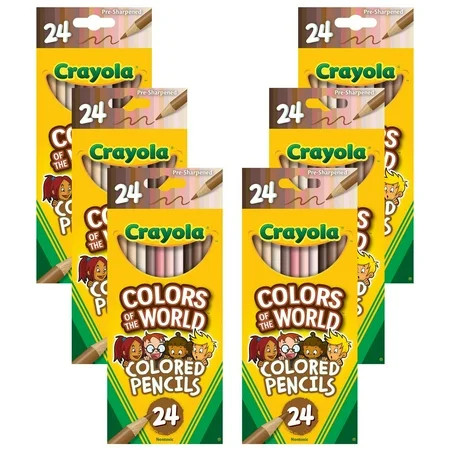 Crayola Colored Pencils 6 Pack, 24 Count, Colors of the World, Skin Tone Colored Pencils, Beginners | Walmart (US)