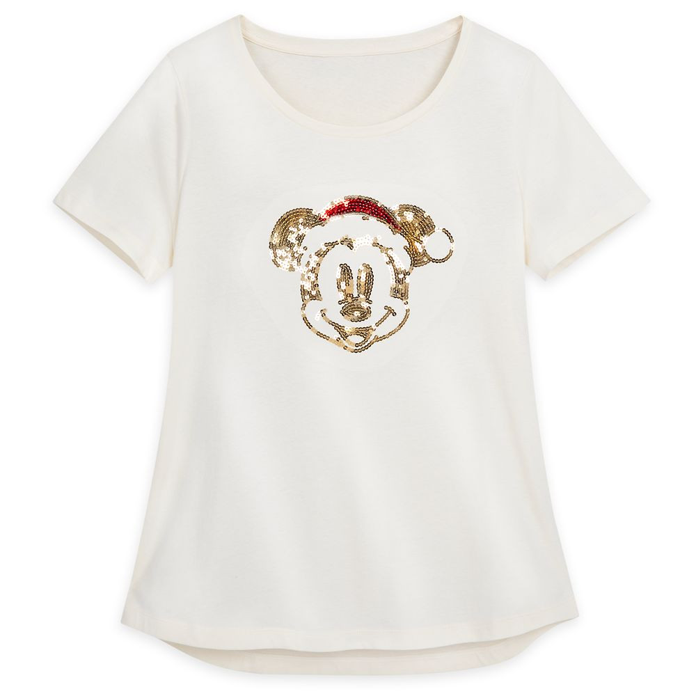 Santa Mickey Mouse Holiday Fashion T-Shirt for Women | Disney Store
