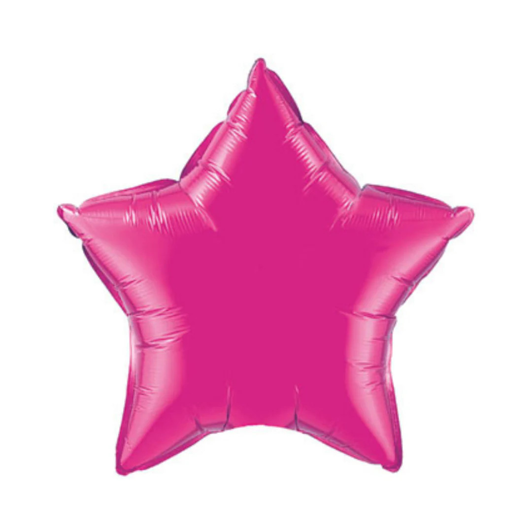 Magenta Pink Star Shaped Balloon | Ellie and Piper