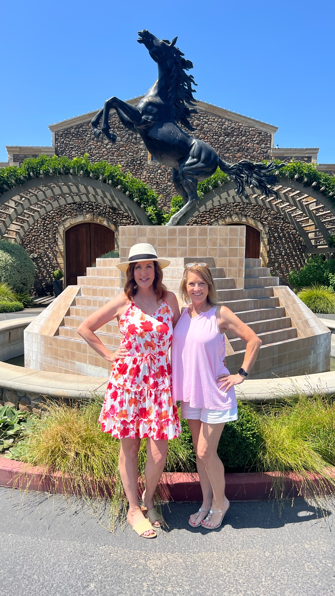 Beautiful day wine tasting at Black Stallion Winery in Napa Valley faith my sister and niece! Sharing the dress I’m wearing plus what I packed for the trip! 

#LTKOver40 #LTKFindsUnder50 #LTKTravel
