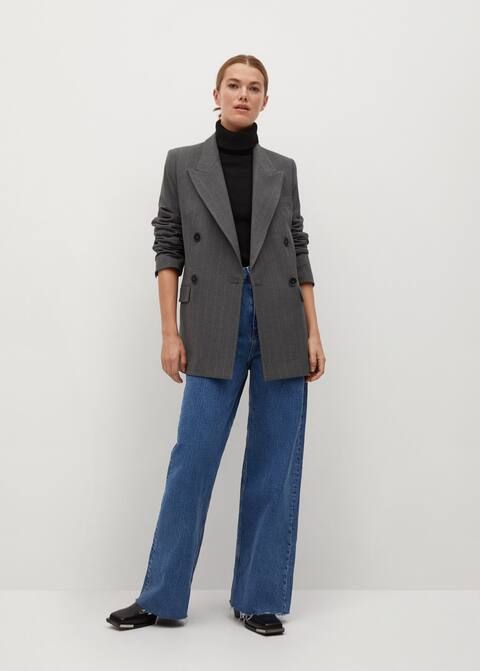 Pinstripe suit blazer | MANGO (US)