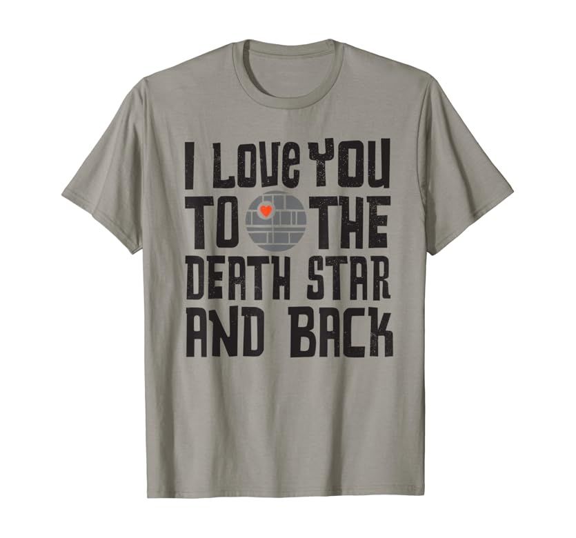 Star Wars Valentine's Day I Love You to the Death Star T-Shirt | Amazon (US)