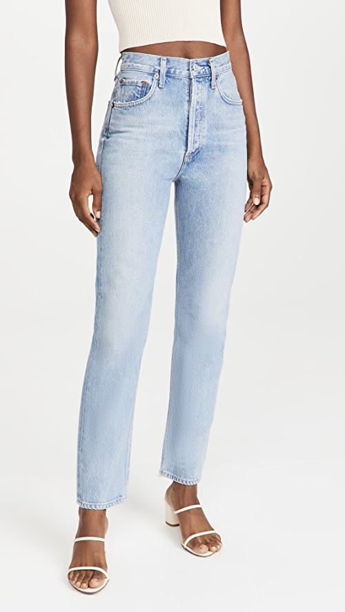 90's Pinch Waist High Rise Straight Jeans | Shopbop