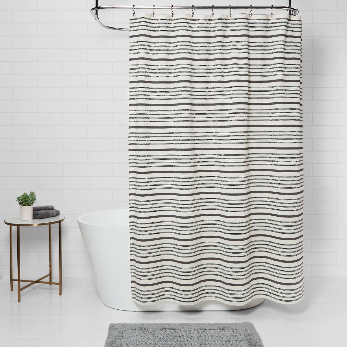 Striped Shower Curtain Black/White - Threshold™ | Target
