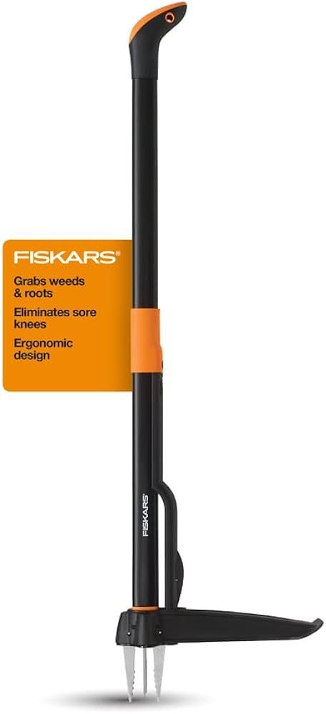 Fiskars 4-Claw Stand Up Weeder - Gardening Hand Weeding Tool with 39" Ergonomic Handle - Black | Amazon (US)