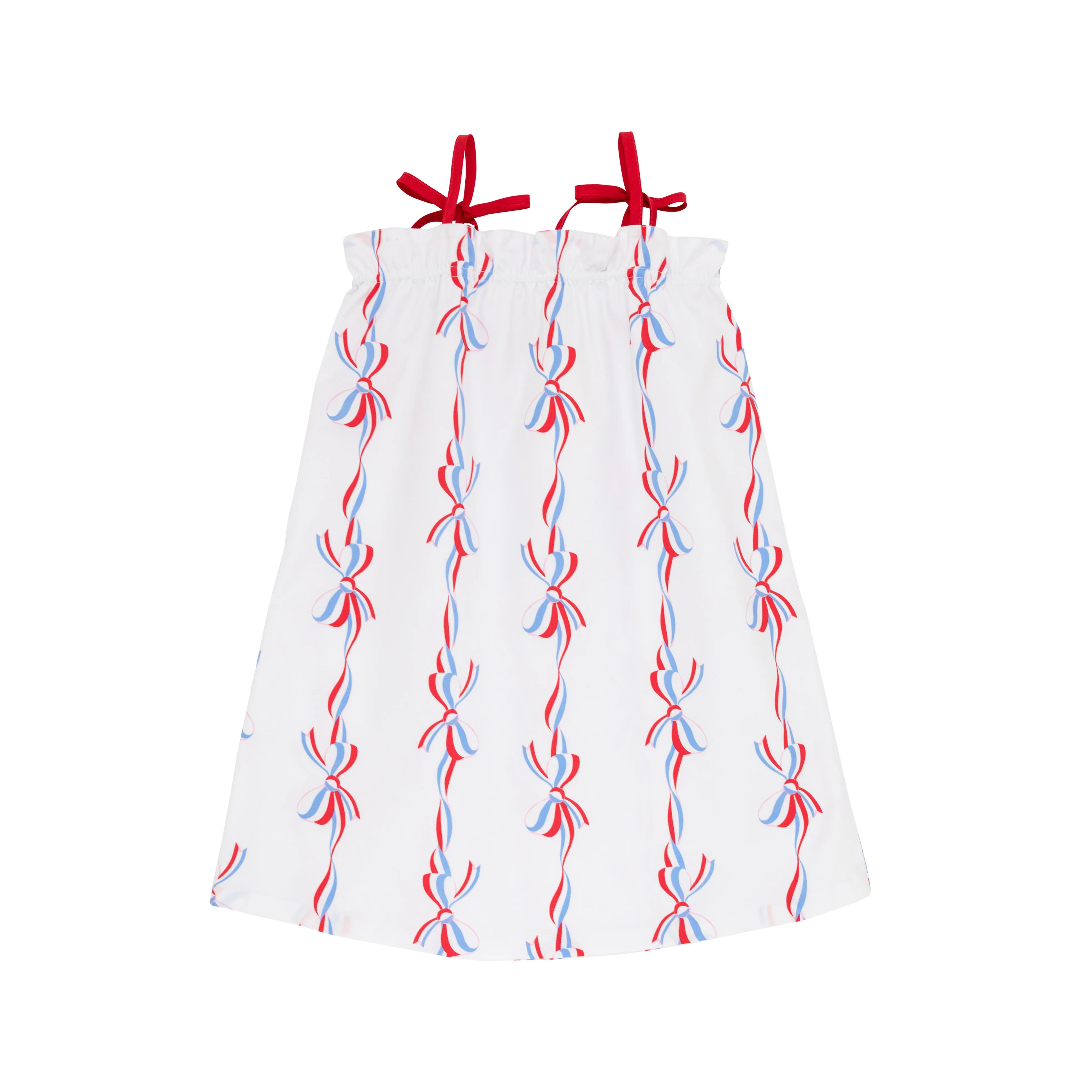 Lainey's Little Dress - America's Birthday Bows with Richmond Red | The Beaufort Bonnet Company