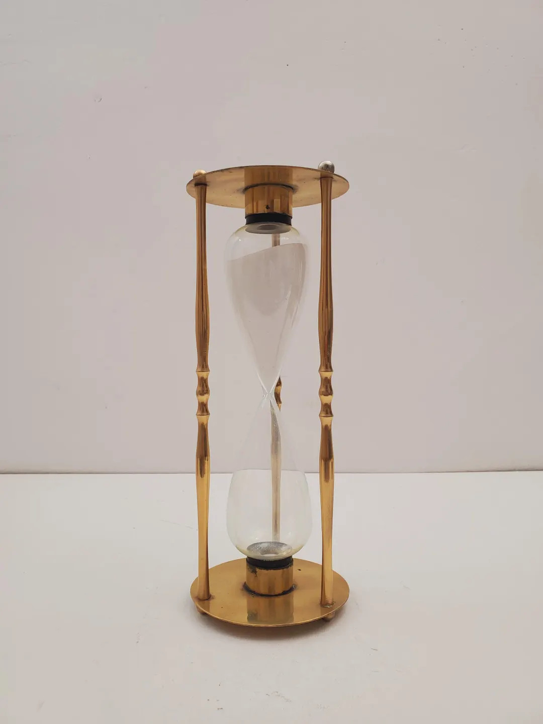 Vintage Solid Brass Hourglass Chronos, Greco Roman Egypt, White Sand, Large 10", Sand-timer, Roma... | Etsy (US)