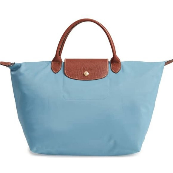 ❤️NWT LONGCHAMP Le Pliage Type M Medium Short Handle Tote Arctic Blue AUTHENTIC! | Poshmark