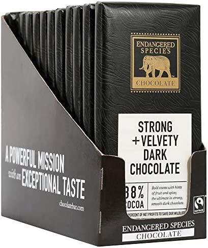 Endangered Species - Dark Chocolate Bars Box 88% Cocoa - 12 Bars | Amazon (US)
