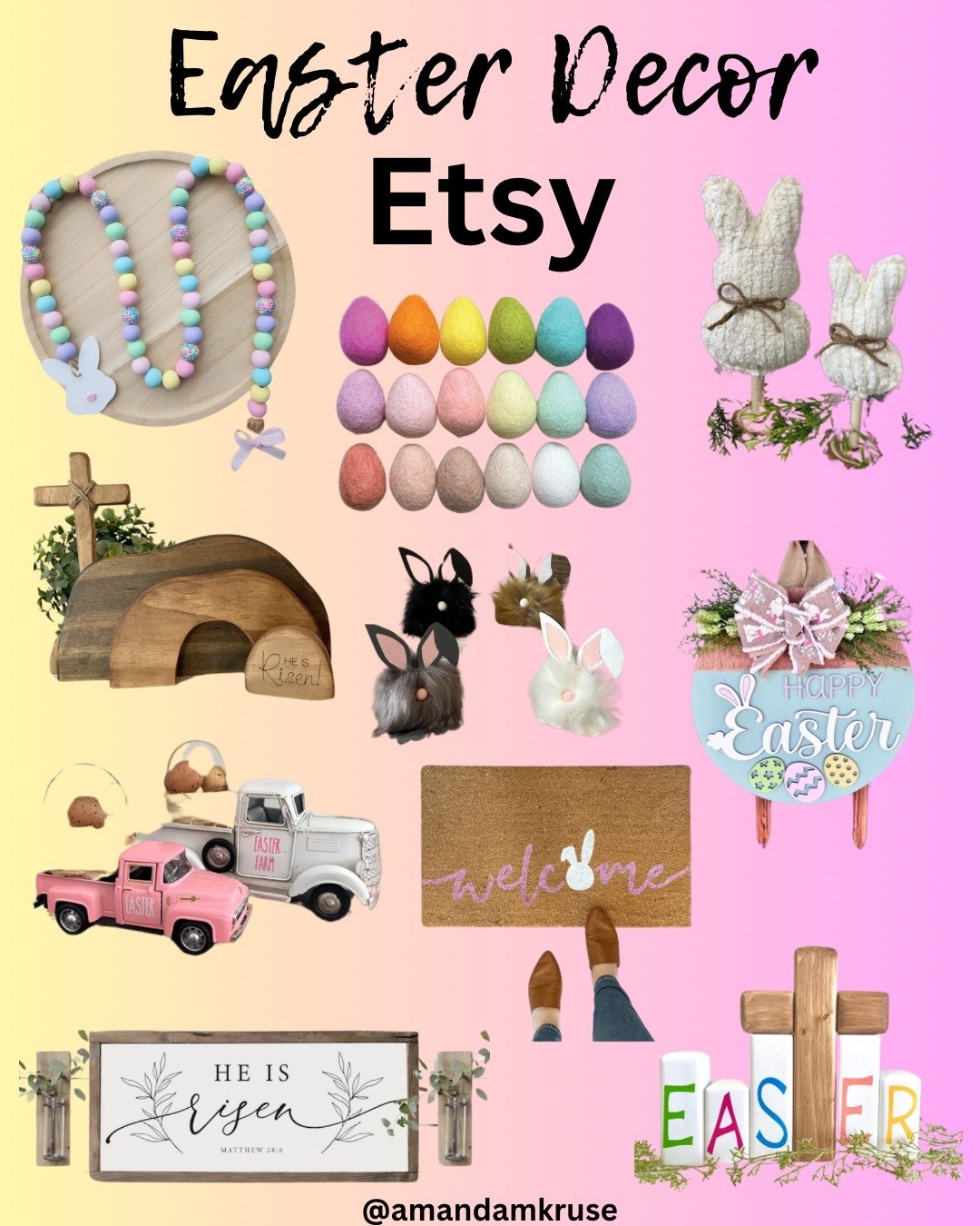 Easter decor from Etsy! 

Easter sign, Easter door mat, Easter bunny 

#LTKSeasonal #LTKFindsUnder100 #LTKHome