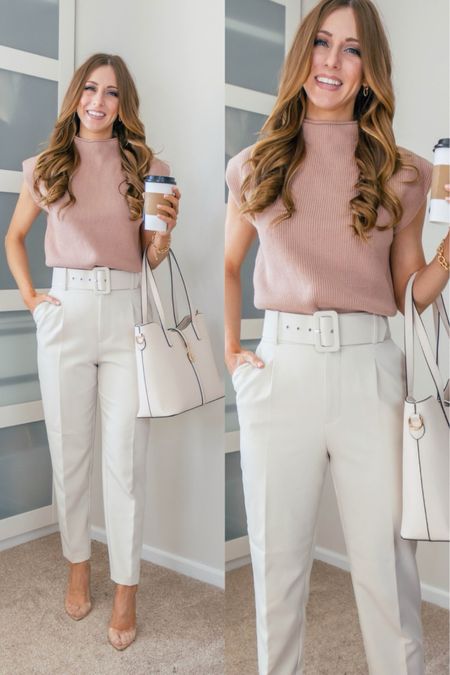 Absolutely in love with this knit top from Amazon!! The quality is great! I’m in a size small the apricot color option.
Pants are Zara 4387/040. I’m in a size small. I will link similars here.
Handbag is a great value and functions perfectly as a work tote!



#LTKstyletip #LTKworkwear #LTKfindsunder50
