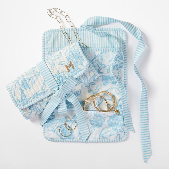 Sanderson Quilted Jewelry Roll Up | Mark and Graham