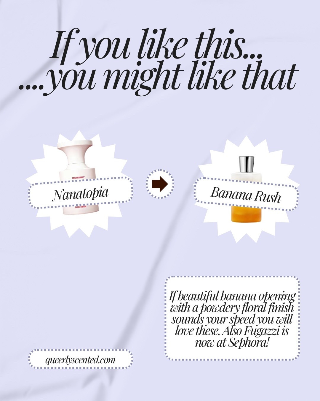 #paidlink SHOP these items on my website in bio 
If you like this...you might like that. 
Are you into banana perfumes? I’d banana a note you would like to try? These are both beautiful soft floral bananas that smell similar but have different vibes. Definitely two to check out.
.
.
#perfume
#perfumelover
#fragrance
#fragrancereview
 

#LTKBeauty #LTKvlog #LTKselfcare