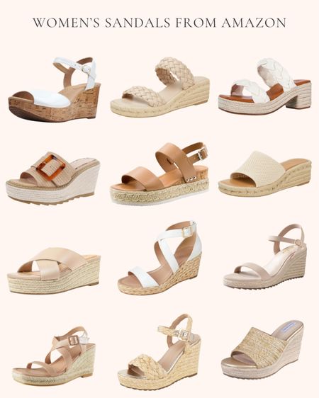 Women’s sandals from Amazon. Summer sandals. Summer outfits. Clark’s white ankle strap heeled sandal. Espadrilles platform wedge sandals. Open toe slip on slide sandal. Braided strap wedge sandals. Woven wedge slide sandal. Espadrilles slip on wedge sandal with large buckle. Tan ankle strap buckle sandals with platform. Neutral criss cross platform wedge sandals. White platform open toe ankle strap sandals. Neutral ankle strap wedge sandals. Nude espadrilles wedge sandals. Slip on espadrilles wedge sandals  

#LTKOver40 #LTKSeasonal #LTKShoeCrush