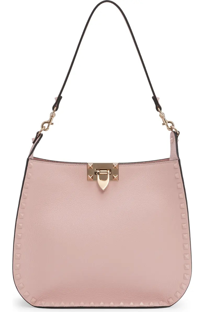 Rockstud Leather Hobo Bag | Nordstrom