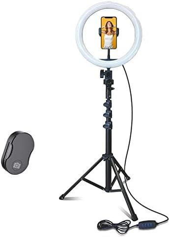Fugetek 12" Selfie Ring Light Tripod Kit, Phone Holder, Bluetooth Remote, Aluminum Stand Extends ... | Amazon (US)