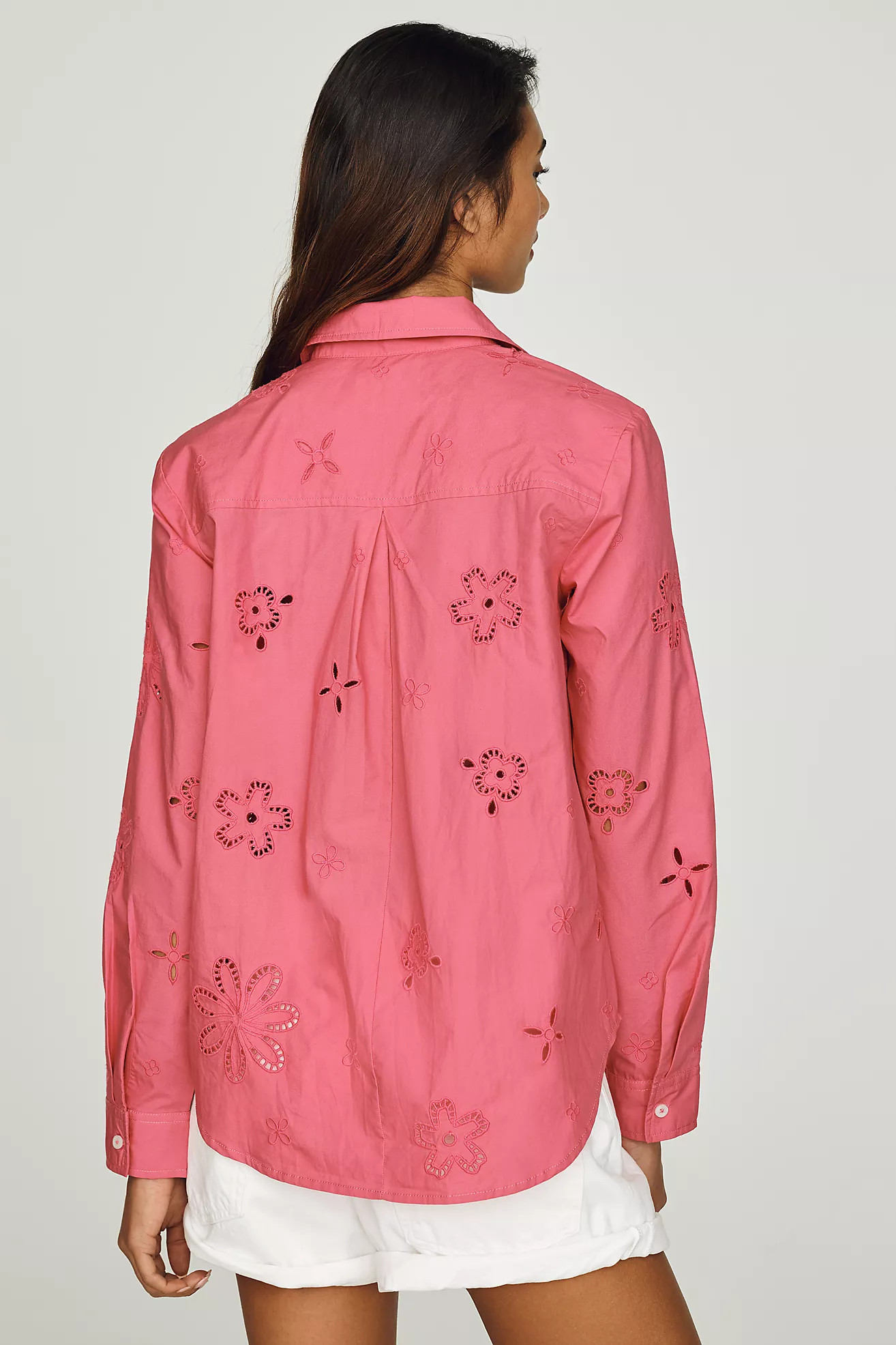 Kate Classic Eyelet Buttondown Shirt by Maeve | Anthropologie (US)