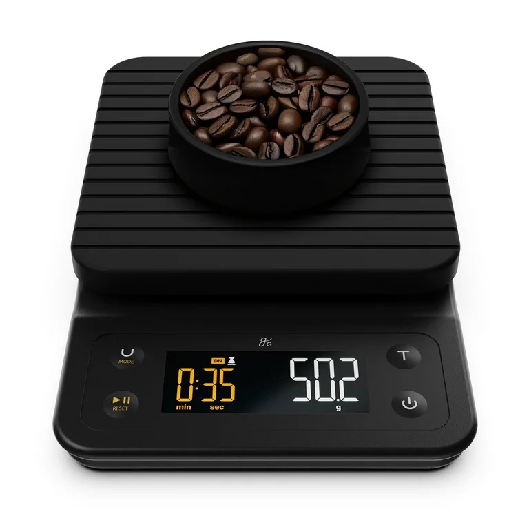 Greater Goods Silicone Coffee Scale with Timer – VA LCD Display – Onyx Black | Walmart (US)