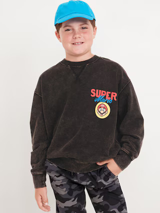 Super Mario™ Over-Sized Gender-Neutral Sweatshirt for Kids | Old Navy (US)