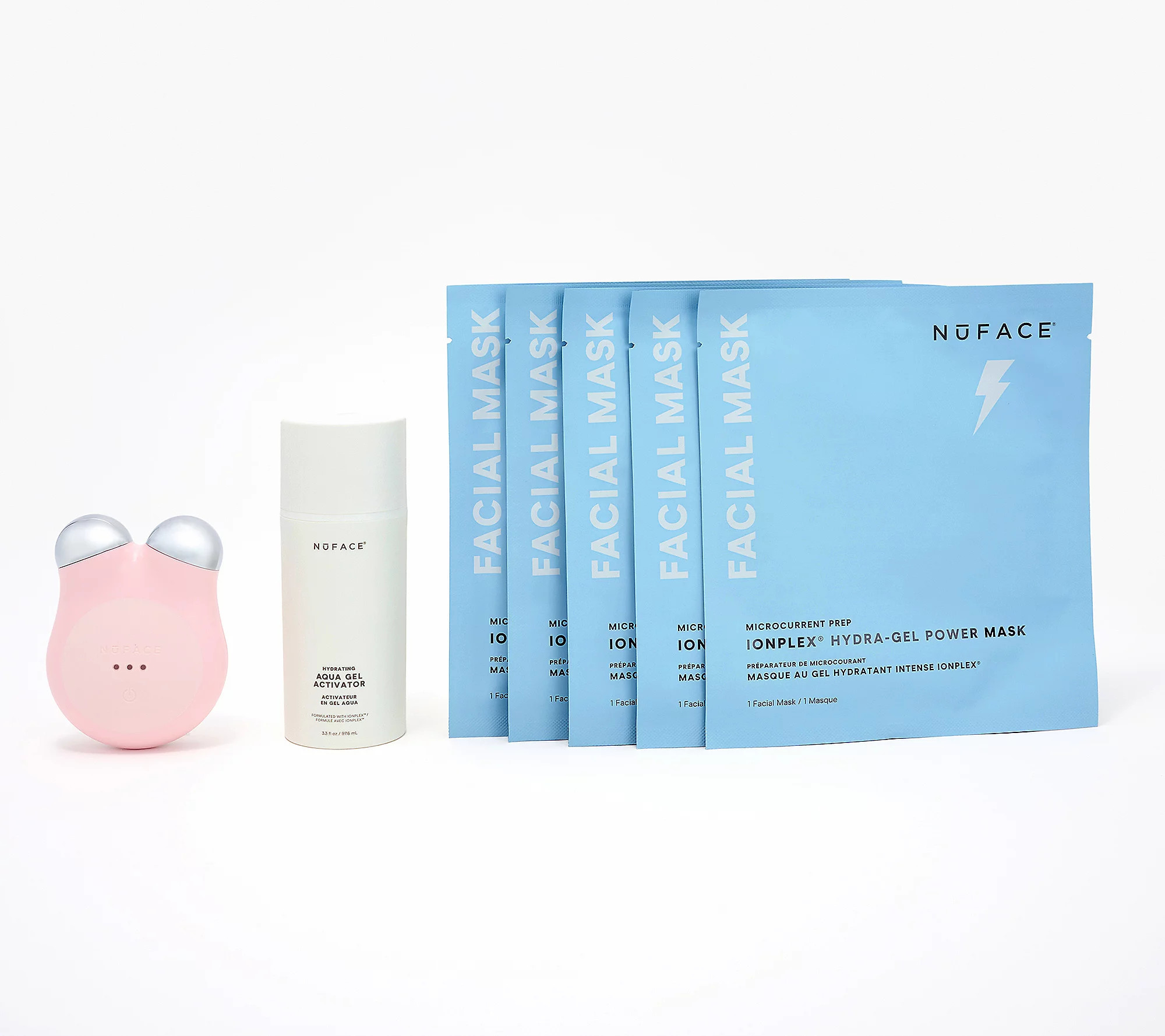 NuFace Mini+ Facial Toning Device w/ 5 Hydrogel Power Masks | QVC