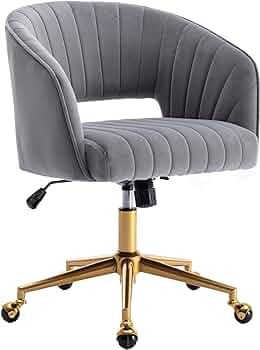 Home Office Chair Swivel Velvet Desk Chair Accent Armchair Upholstered Modern Tufted Chairs with ... | Amazon (US)