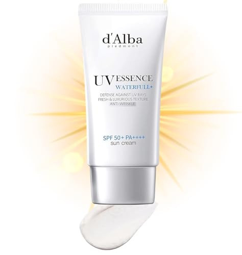 d'Alba Piedmont [ORIGINAL] UV Essence Sunscreen for Face SPF 50+ Face Moisturizer Korean Ultra Violet Protection White Truffle Sun Cream Hydrate Skin and Decrease Wrinkles | Amazon (US)