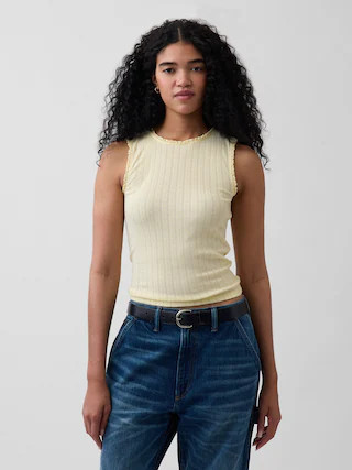 Pointelle Shell Tank Top | Gap (CA)