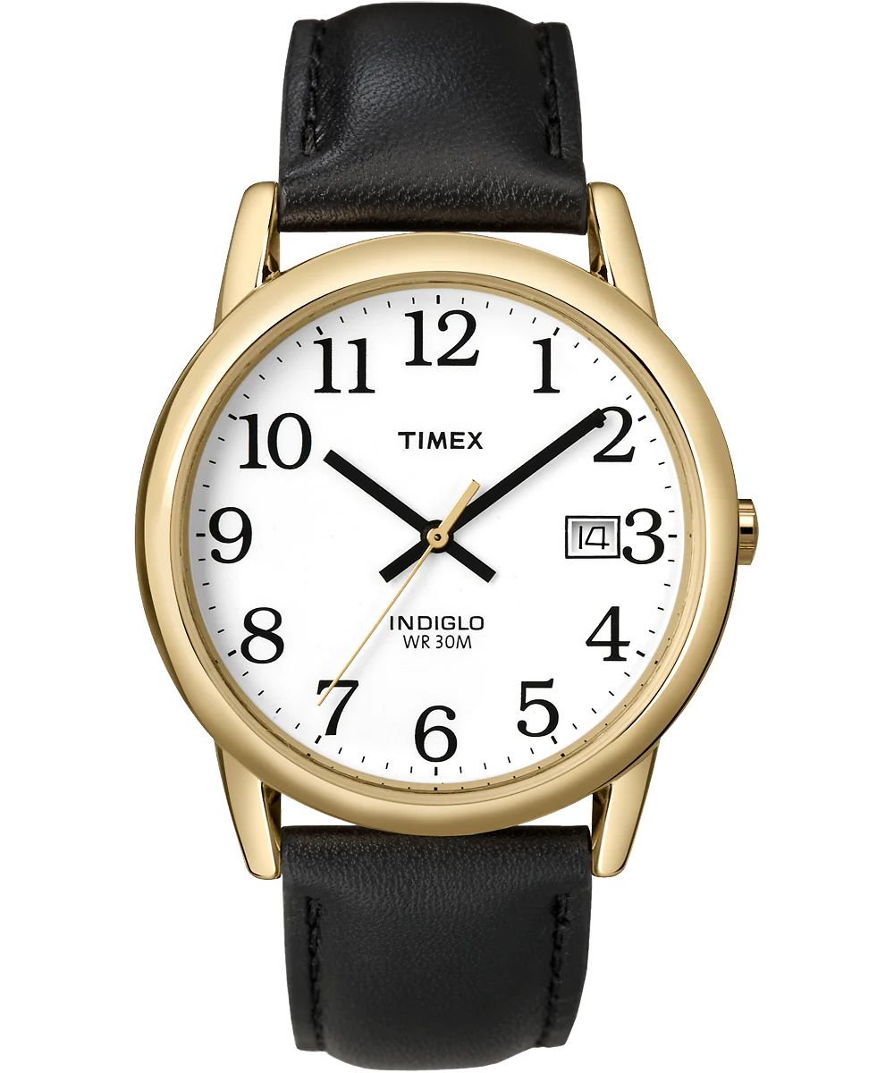 Easy Reader 35mm Leather Strap Watch | Timex