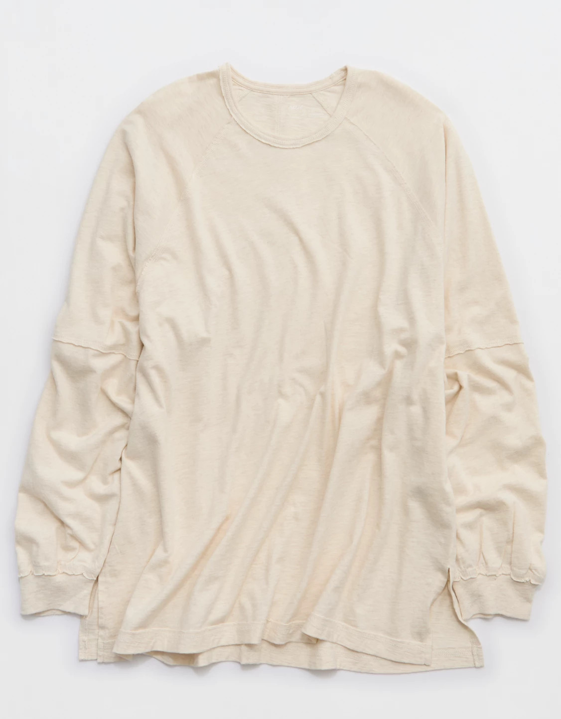Aerie Cozy Long Sleeve Oversized Boyfriend T-Shirt | Aerie