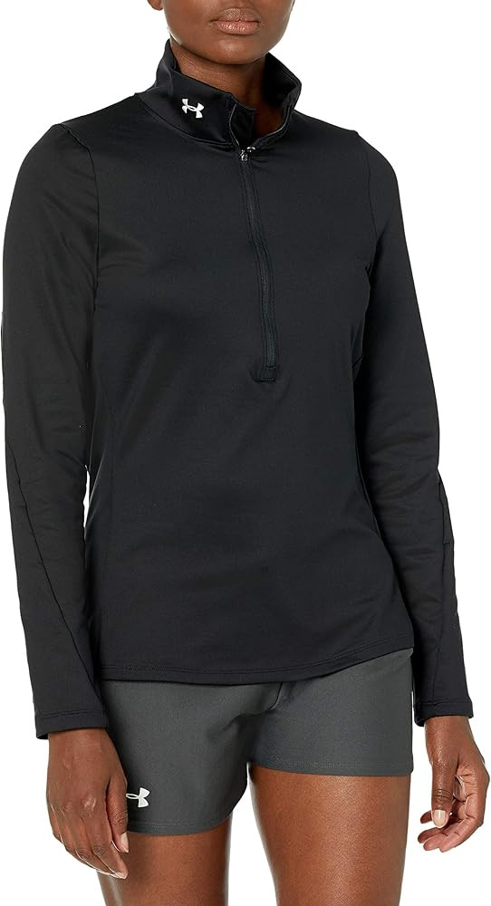 Under Armour Women's Authentics ColdGear 1/2 Zip T-Shirt | Amazon (US)