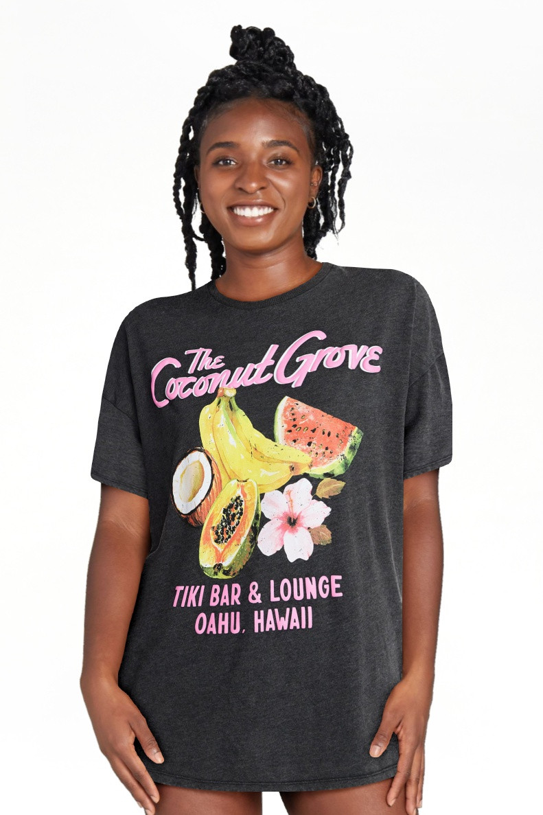 No Boundaries Washed Graphic Boyfriend Tee, Women's XXS-XXL | Walmart (US)